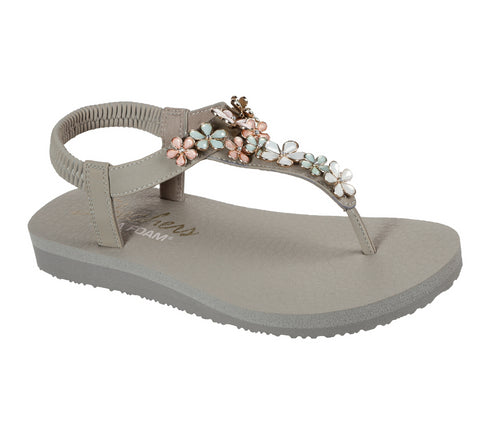 Slapi, dama, SKECHERS MEDITATION GLASS DAISY, 32922-TPMT taupe, textil